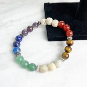 Aromatherapy Lava Stone Handmade Beaded Bracelet